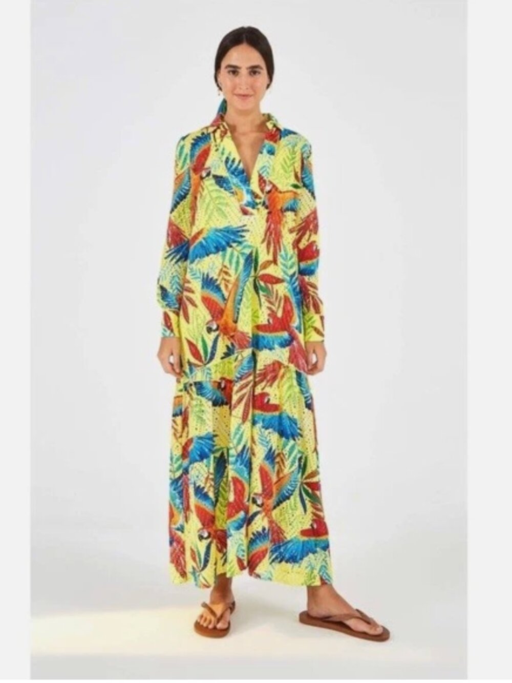 Farm Rio Macaw Leaf Maxi Dress - Picture 2 of 7